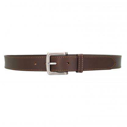 Full Grain Stitched Brown Leather Belt