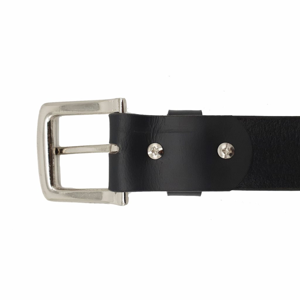 thumbnail image 2 of Genuine Leather Brown Belt For Men – 1.75" Wide (44mm) With Removable Buckle 2 of 3