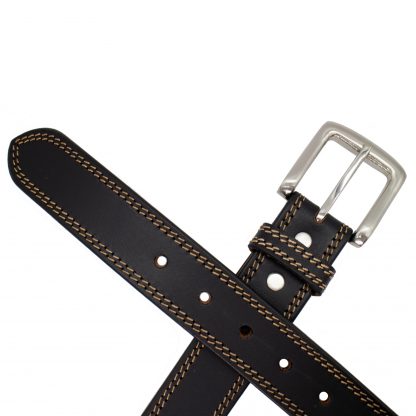 Full Grain Stitched Leather Belt