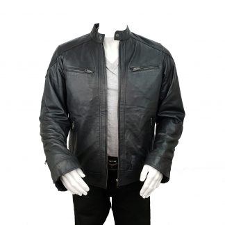 Men's Classic Black Leather Jacket