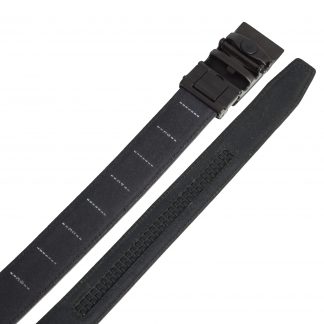 35mm Full Grain Leather Black Ratchet Belt