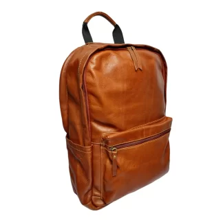 Classic Tan Leather Backpack