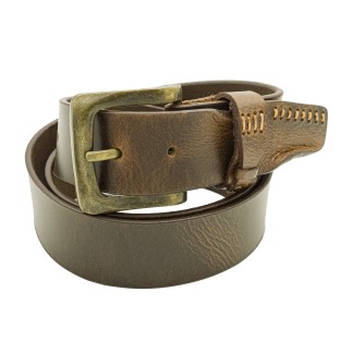 39mm Full Grain Vintage Brown Leather Belt