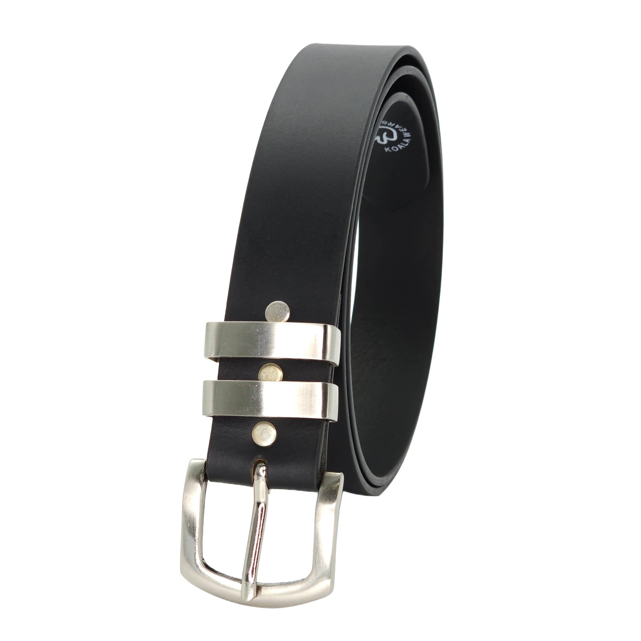 Buy 38mm Full Grain Angus Black Leather Belt Online in Australia