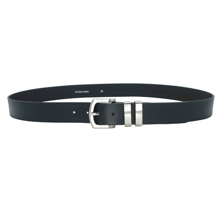 Buy 38mm Full Grain Angus Black Leather Belt Online in Australia