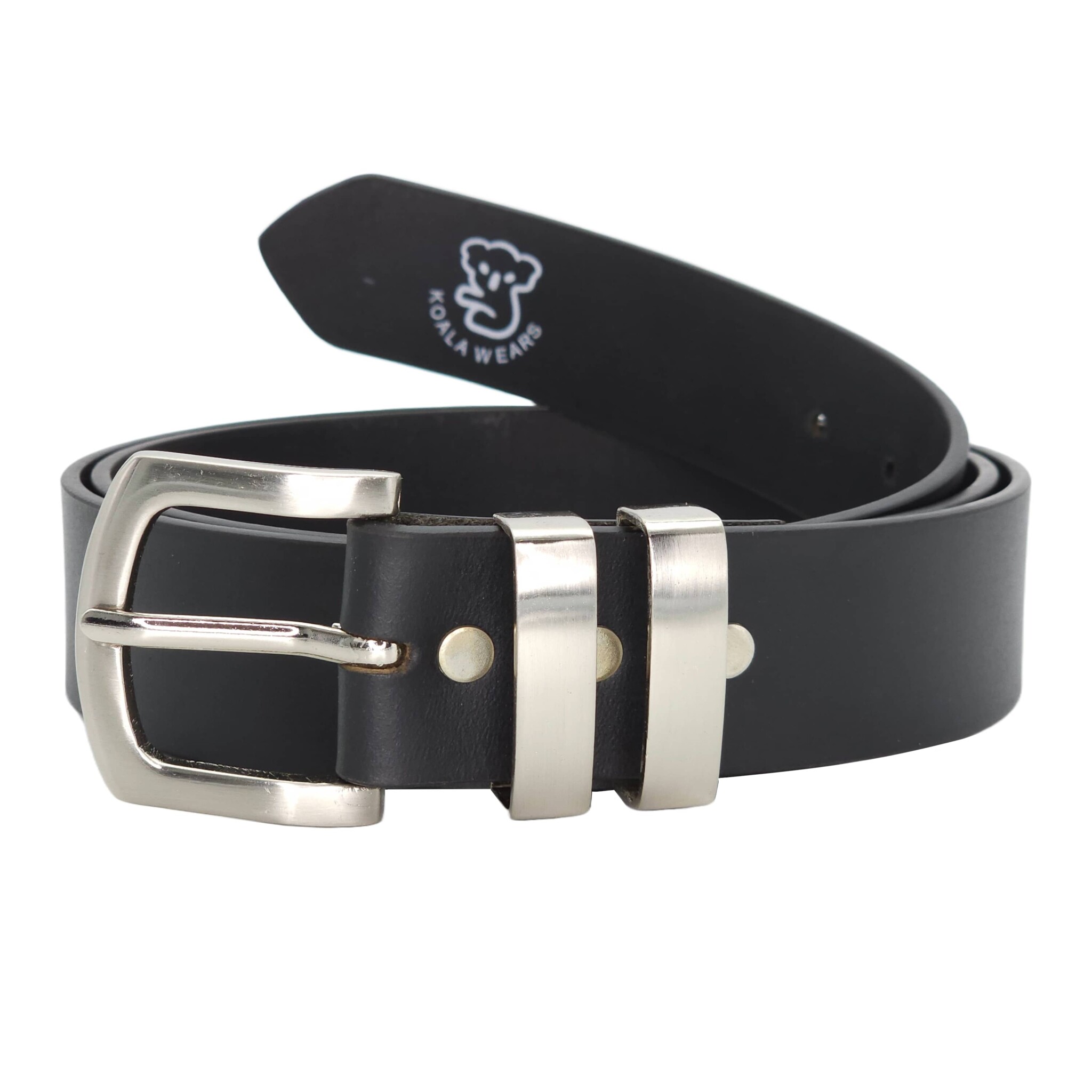Buy 38mm Full Grain Angus Black Leather Belt Online in Australia