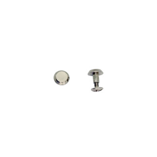 6mm Silver Metal Belt Chicago Screw for Belt x 10 pcs